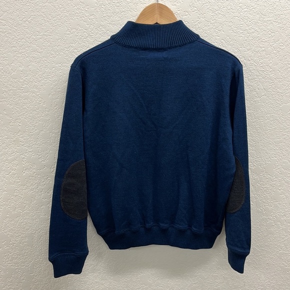 St.Croix Shop Navy Blue 1/4 Zip Wool Pullover Sweater S - Picture 6 of 6